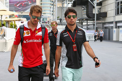 Себастьян Феттель, Ferrari и Серхио Перес, Sahara Force India F1