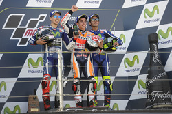 Podio: il vincitore della gara Marc Marquez, Repsol Honda Team, il secondo classificato Jorge Lorenz
