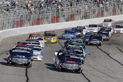 Christopher Bell, Kyle Busch Motorsports Toyota leads Kyle Busch, Kyle Busch Motorsports Toyota at the start