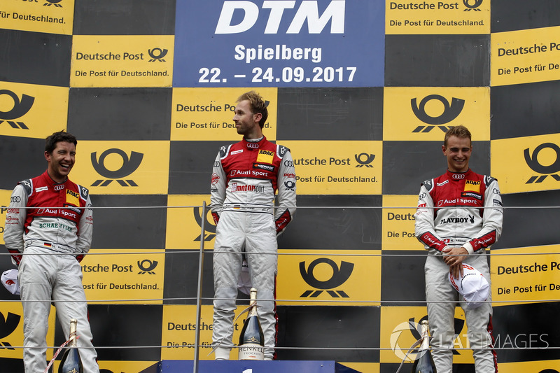 Podyum: Yarış galibi René Rast, Audi Sport Team Rosberg, Audi RS 5 DTM 2. Mike Rockenfeller, Audi Sp