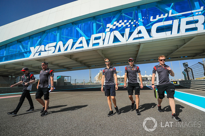 Romain Grosjean, Haas F1 walks the track