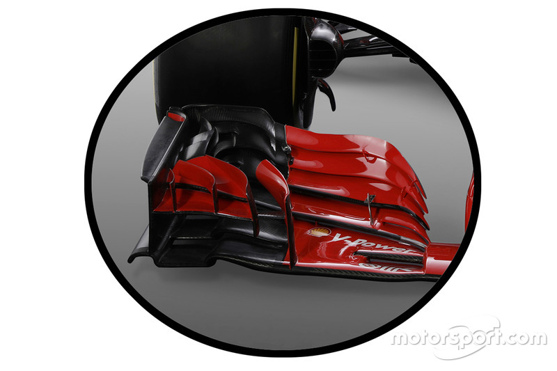 Ferrari SF71H, detail front wing