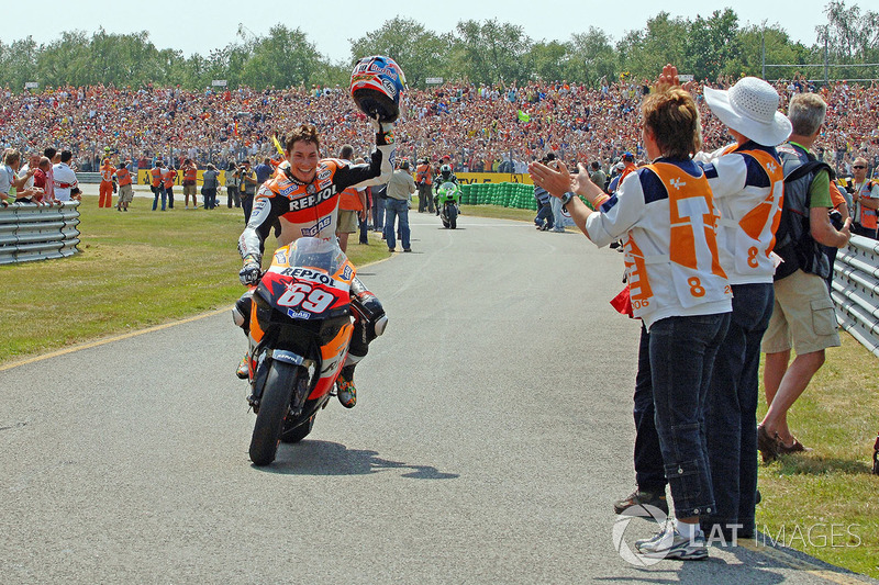 Race winner Nicky Hayden