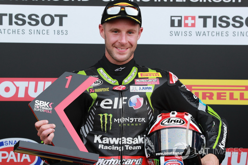 Pole position for Jonathan Rea, Kawasaki Racing