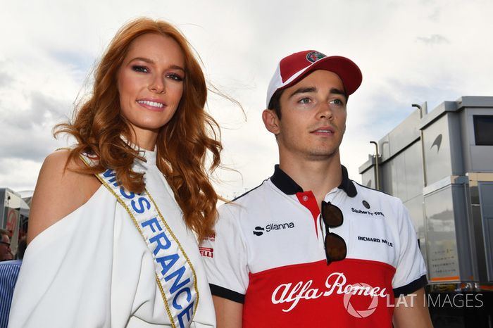 Charles Leclerc, Sauber y Miss Francia