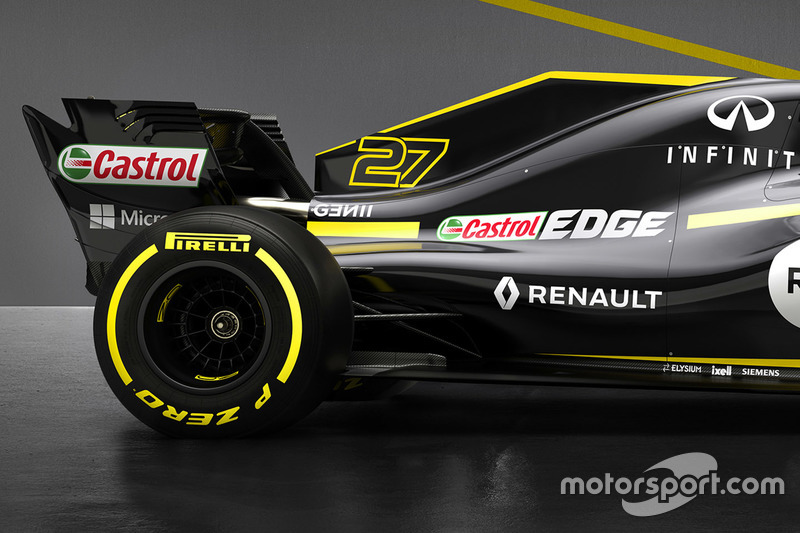 Détails de l'arrière de la Renault F1 Team RS18