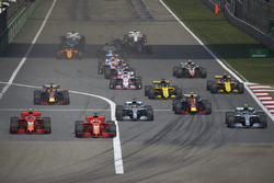 Sebastian Vettel, Ferrari SF71H, Kimi Raikkonen, Ferrari SF71H, Valtteri Bottas, Mercedes AMG F1 W09, Lewis Hamilton, Mercedes AMG F1 W09., Max Verstappen, Red Bull Racing RB14 Tag Heuer, Daniel Ricciardo, Red Bull Racing RB14 Tag Heuer