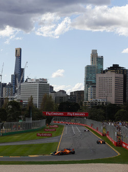 Fernando Alonso, McLaren MCL33 Renault, Stoffel Vandoorne, McLaren MCL33 Renault, and Sergio Perez,