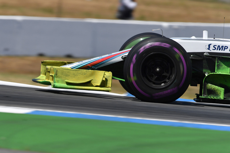 Lance Stroll, Williams FW41, aerofesték az első szárnyon
