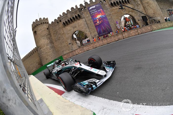 Lewis Hamilton, Mercedes W09, GP do Azerbaijão de 2018