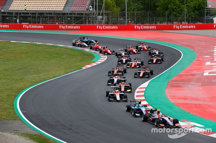 Nicholas Latifi, DAMS, at the start of the race