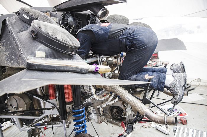 Mecánica de Peugeot Sport en el vivac