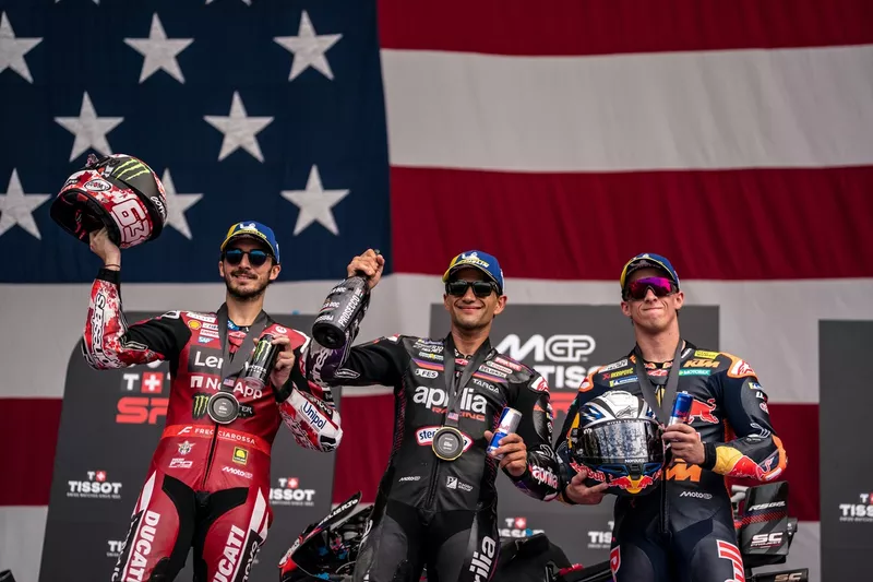 Jorge Martin, Aprilia Racing Team, Pedro Acosta, Red Bull KTM Factory Racing, Francesco Bagnaia, Ducati Team