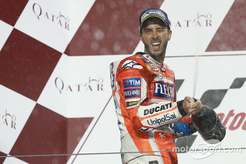 Podium: second place Andrea Dovizioso, Ducati Team