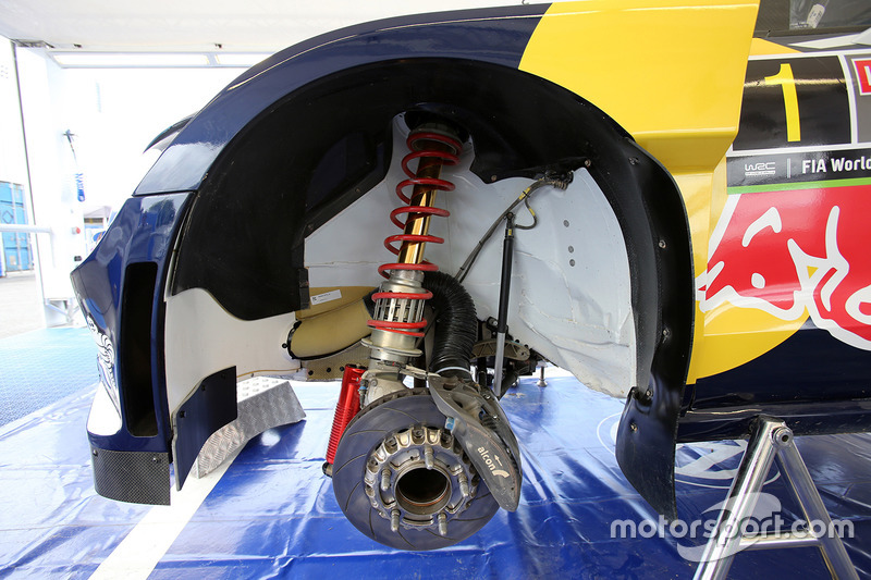 Volkswagen Polo R suspension and brake detail at Rally Australia