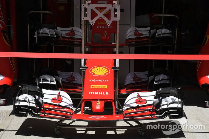 Ferrari SF70H detalle ala y nariz delantera