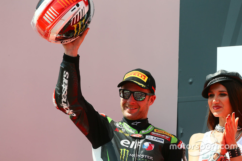 Podium: second place Jonathan Rea, Kawasaki Racing