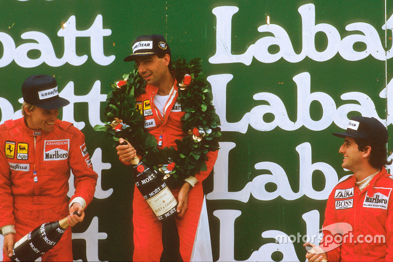 Podyum: 1. Michele Alboreto, 2. Stefan Johansson, 3. Alain Prost