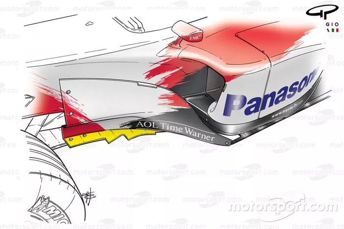 Toyota TF103 2003 bargeboard detail