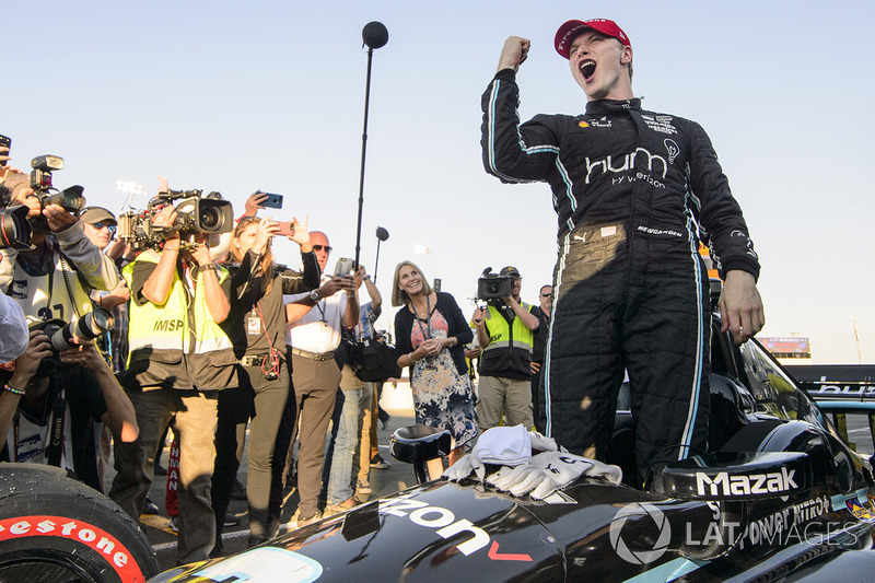 Campeón 2017, Josef Newgarden, Team Penske Chevrolet celebra