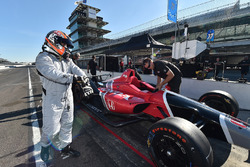 Oriol Servia testing the 2018 Honda IndyCar
