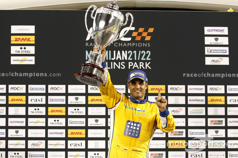 Podio: ganador de la carrera Juan Pablo Montoya