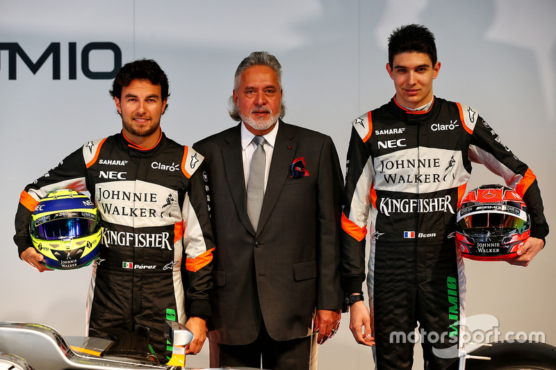 Серхіо Перес, Sahara Force India F1, власник Sahara Force India F1 Team Віджей Маллья, Естебан Окон, Sahara Force India F1 Team