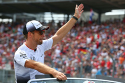 Jenson Button, McLaren on the drivers parade