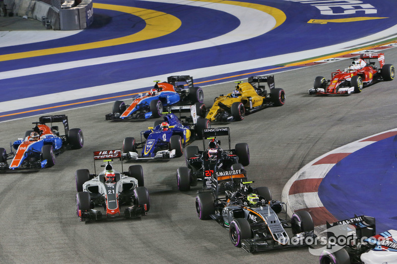 Sergio Pérez, Sahara Force India F1 VJM09 al inicio de la carrera