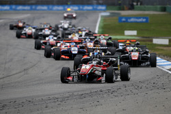 Lance Stroll, Prema Powerteam Dallara F312 - Mercedes-Benz leads.
