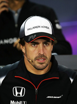 Fernando Alonso, McLaren in the FIA Press Conference