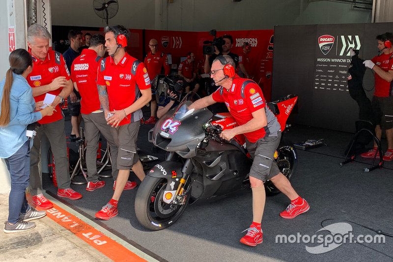 La moto d'Andrea Dovizioso, dotée d'un nouveau carénage