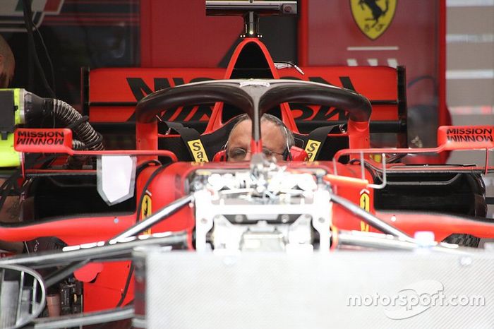 Detalle técnico del Ferrari