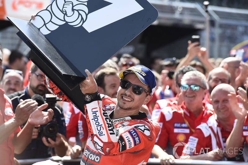 Ganador de la carrera Jorge Lorenzo, Ducati Team