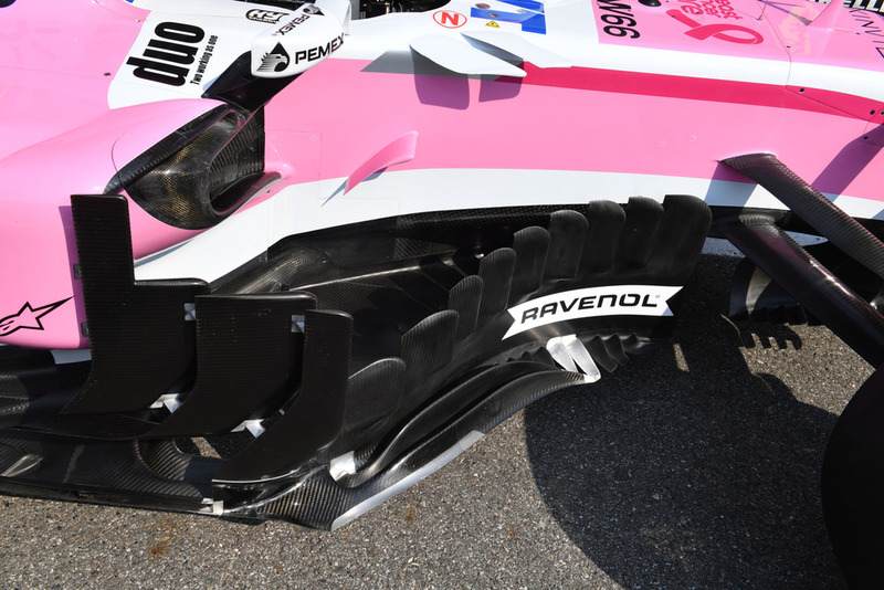 Racing Point Force India VJM11 detalle de la barcaza