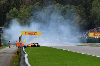 L'accident de Stoffel Vandoorne, McLaren MCL33 en essais libres 3