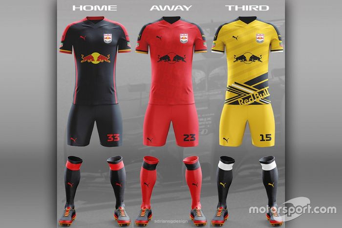 Red Bull Racing football team kit