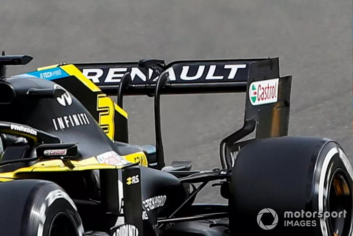 Detalle del alerón trasero de Daniel Ricciardo, Renault F1 Team R.S.20