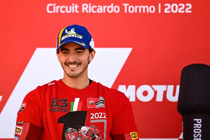 El campeón del mundo Francesco Bagnaia, del equipo Ducati