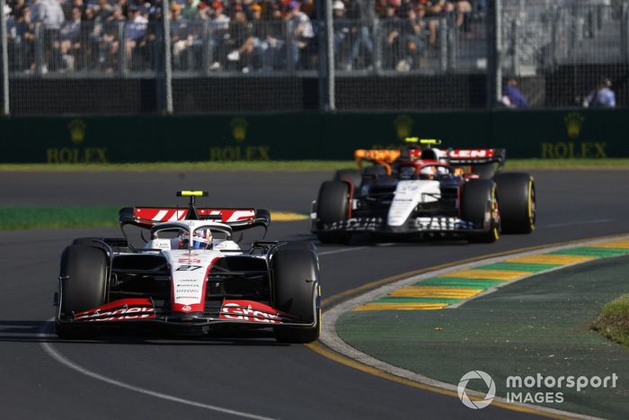 Nico Hulkenberg, Haas VF-23, Yuki Tsunoda, AlphaTauri AT04