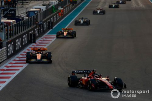 Charles Leclerc, Ferrari SF-23, Oscar Piastri, McLaren MCL60, Lando Norris