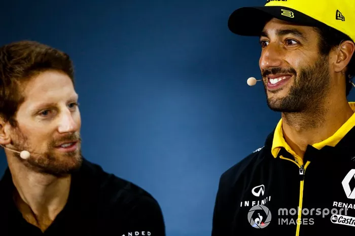 Conferencia de prensa Daniel Ricciardo, Renault F1 Team y Romain Grosjean, Haas F1