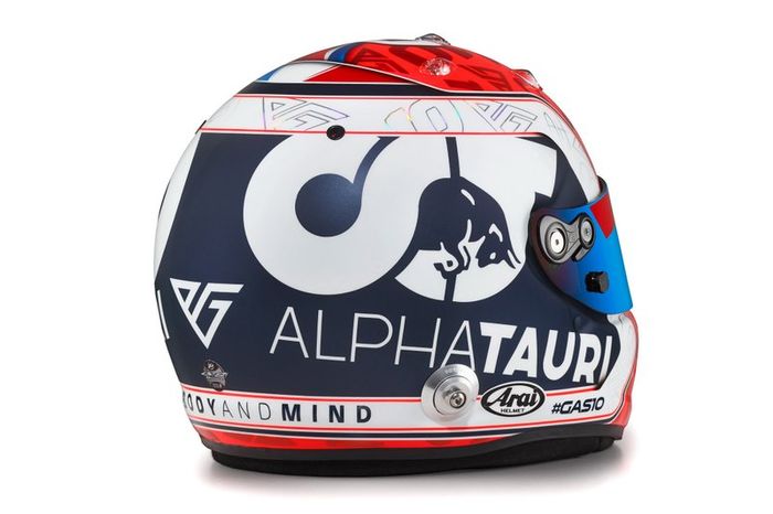 Casco de Pierre Gasly, AlphaTauri