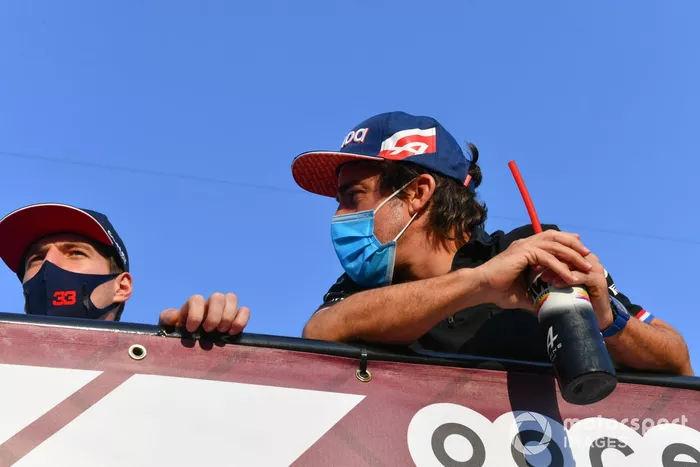 Max Verstappen, Red Bull Racing con Fernando Alonso, Alpine