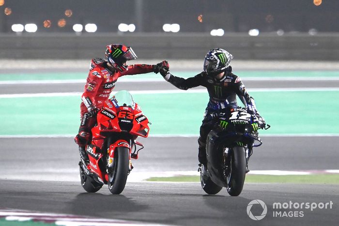 Maverick Viñales, Yamaha Factory Racing, Francesco Bagnaia, Ducati Team
