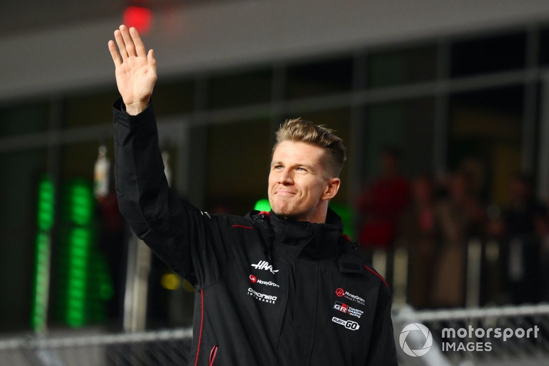 Nico Hulkenberg, da Haas F1 Team, durante a parada dos pilotos 