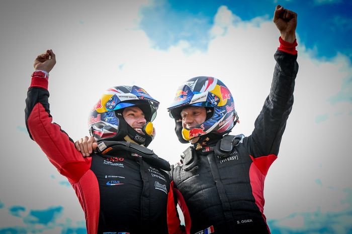 Winners Sébastien Ogier, Vincent Landais, Toyota Gazoo Racing WRT Toyota GR Yaris Rally1