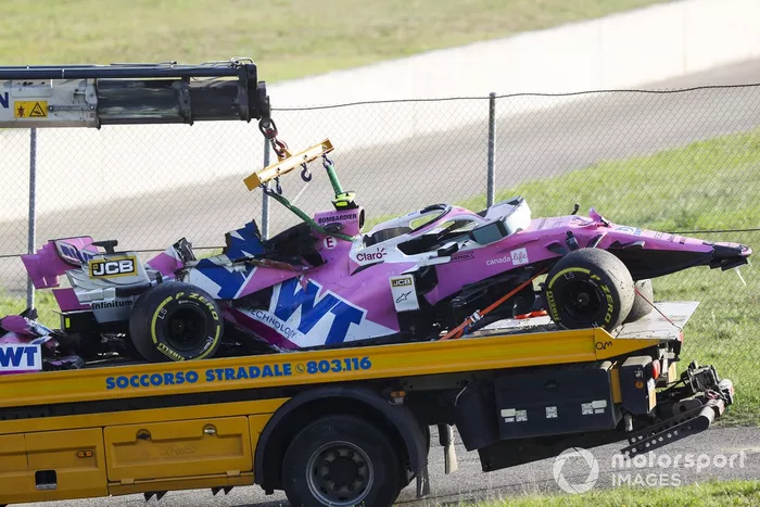 El monoplaza de  Lance Stroll, Racing Point RP20 es retirado