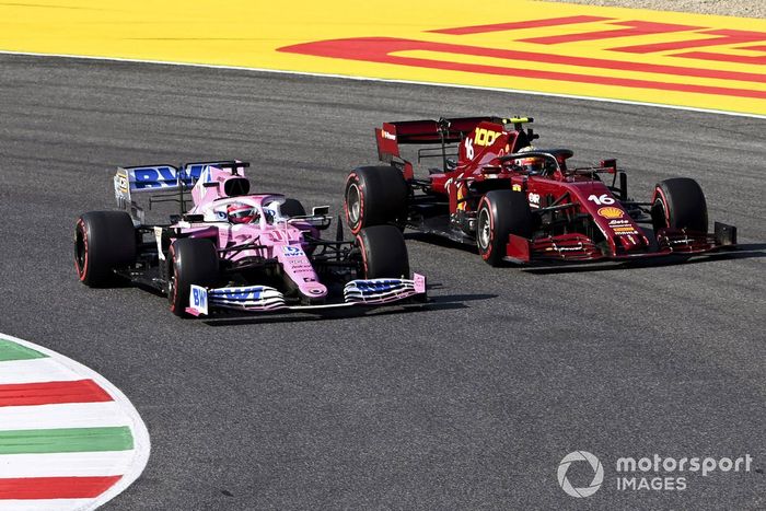 Sergio Pérez, Racing Point RP20, Charles Leclerc, Ferrari SF1000