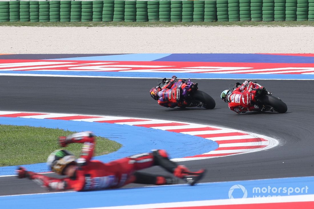 Francesco Bagnaia, acidente da Ducati Team